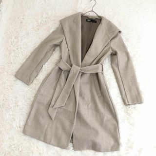 ZARA　MANTECO マンテコ　ガウンコート　ベージュ系　M～Ｌ相当