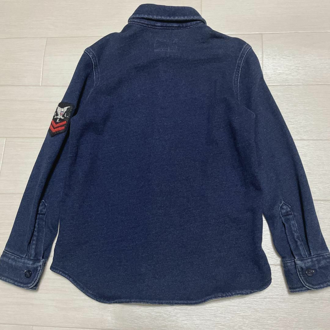 POLO RALPH LAUREN(ポロラルフローレン)のポロラルフローレン デニムシャツ ストレッチ ロゴワッペン キッズ 130 キッズ/ベビー/マタニティのキッズ服女の子用(90cm~)(ジャケット/上着)の商品写真