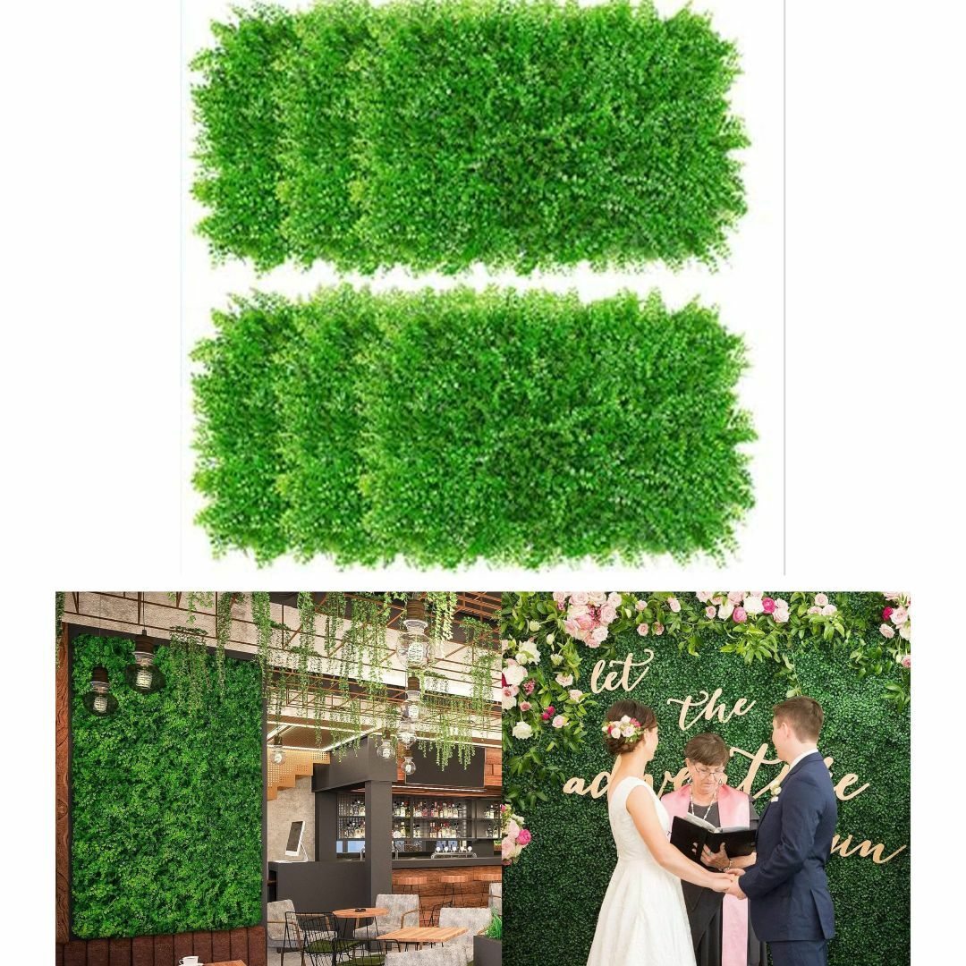 人工壁の芝生リアル人工芝 40cm×60cm 芝の厚さ10cm 高密度 人工芝マ