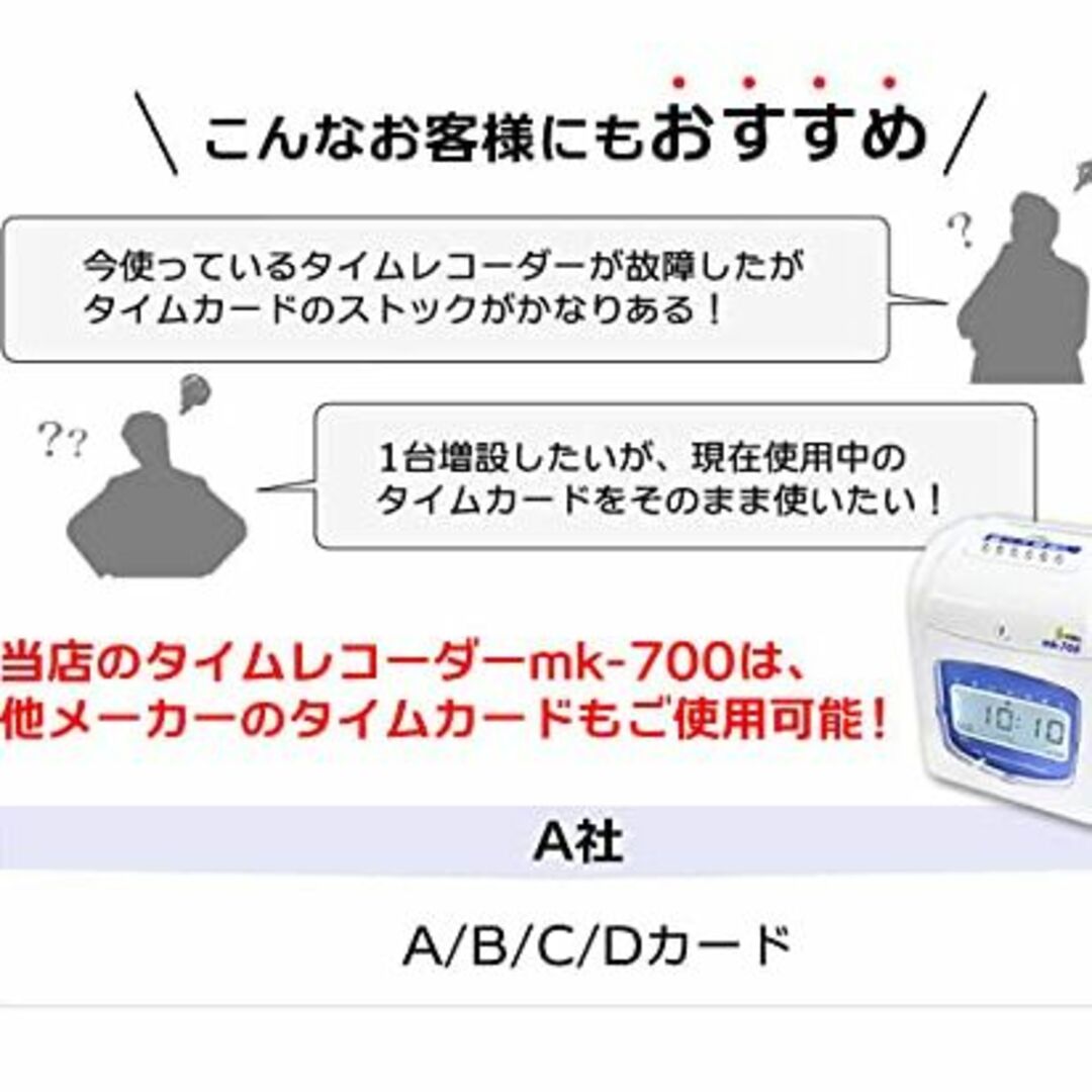 mita 電子 タイムレコーダー タイムカード 本体 mk-700 < 本体 一の