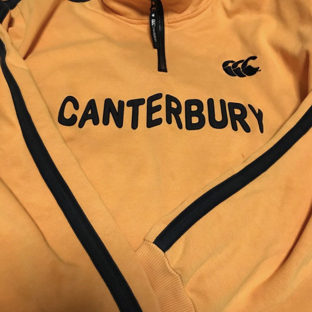 CANTERBURY(カンタベリー)のCANTERBURY 刺繍 ロゴ ハーフジップ スウェット 古着 メンズのトップス(スウェット)の商品写真