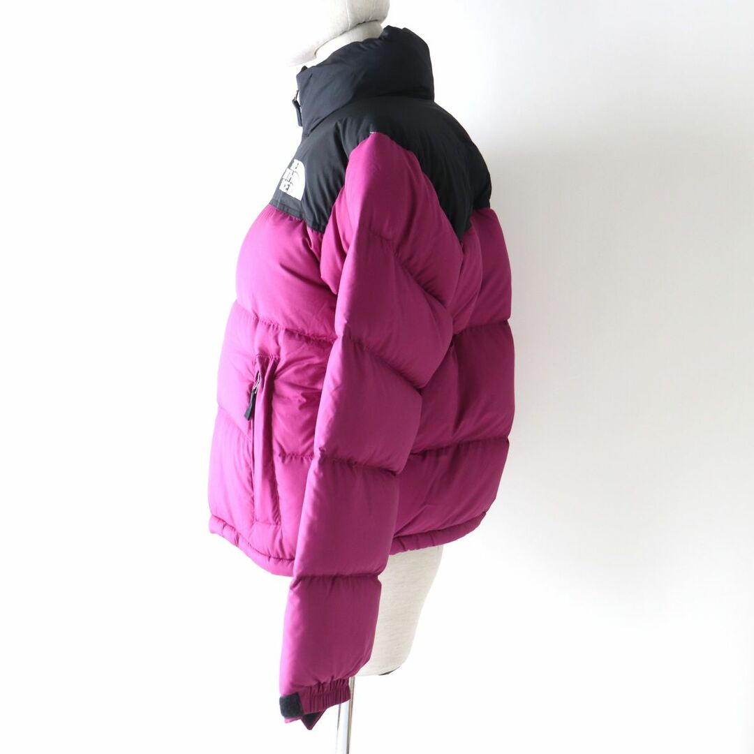 良品◎THE NORTH FACE ザノースフェイス NDW91952 ショートヌプシジャケット レディース フード付 ダウンジャケット 紫×黒 M ポケッタブル 1