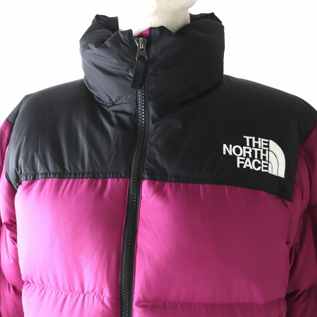 良品◎THE NORTH FACE ザノースフェイス NDW91952 ショートヌプシジャケット レディース フード付 ダウンジャケット 紫×黒 M ポケッタブル 3