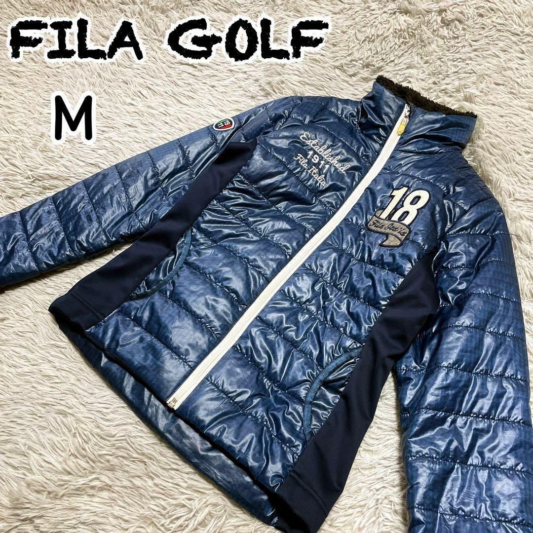 FILA GOLF 中綿入り ジャケット ネイビー ゴルフウェア レディース M