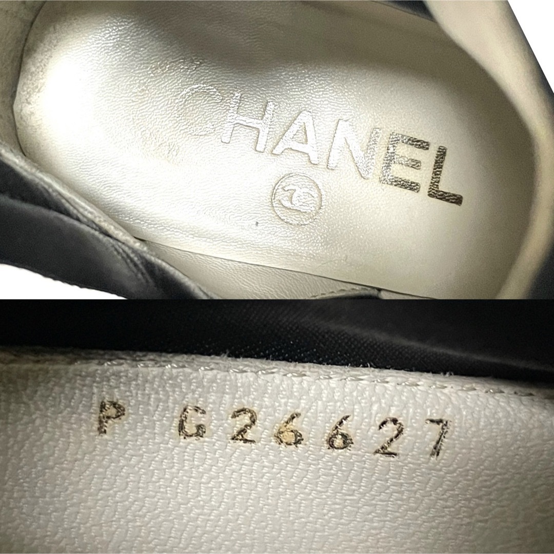 美品 CHANEL シャネル ココマーク スウェード ブーツ ヒール 黒 37