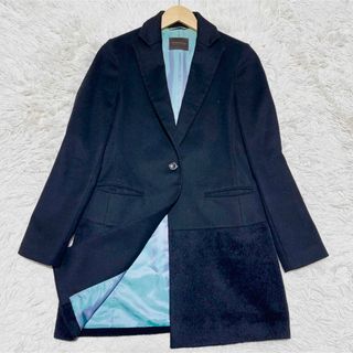 美品✨トゥモローランド カシミヤ100% ベルテッドコート 裏地玉虫色 38 M