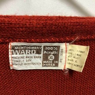 60s モンゴメリー ビンテージ オールド アクリル ニット カーディガン