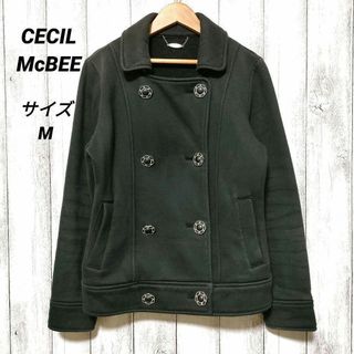 セシルマクビー(CECIL McBEE)のセシルマクビー　(M)　フラワー柄ボタン　ジャケット　フードなし(ピーコート)