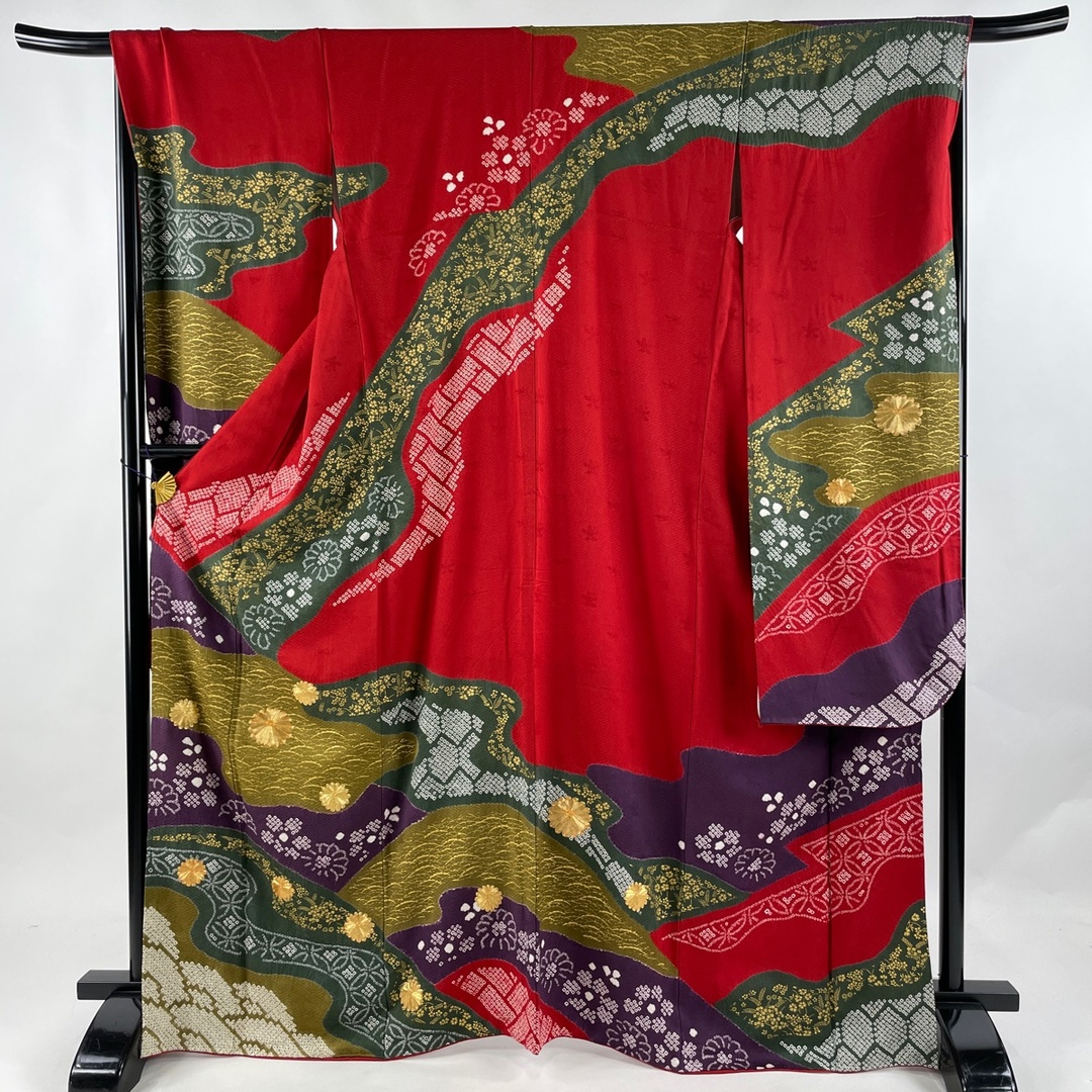 振袖 身丈165.5cm 裄丈67.5cm 正絹 名品-