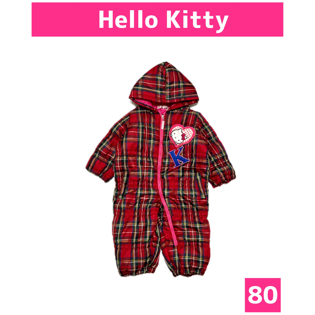 HelloKitty/ハローキティ チェック ジャンプスーツ size80