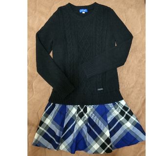 ブルーレーベルクレストブリッジ(BLUE LABEL CRESTBRIDGE)の【ブルーレーベルクレストブリッジ】ドッキングワンピース(ひざ丈ワンピース)