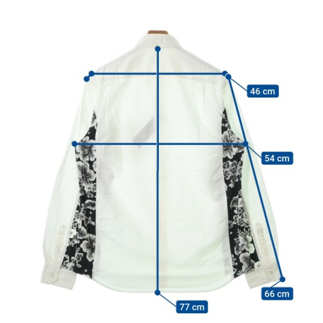 uniform experiment カジュアルシャツ 4(XL位) 白 【古着】-