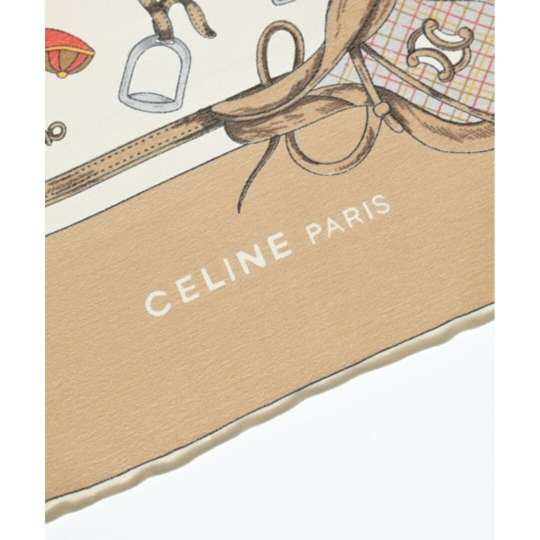 celine - CELINE セリーヌ バンダナ・スカーフ - ベージュ 【古着