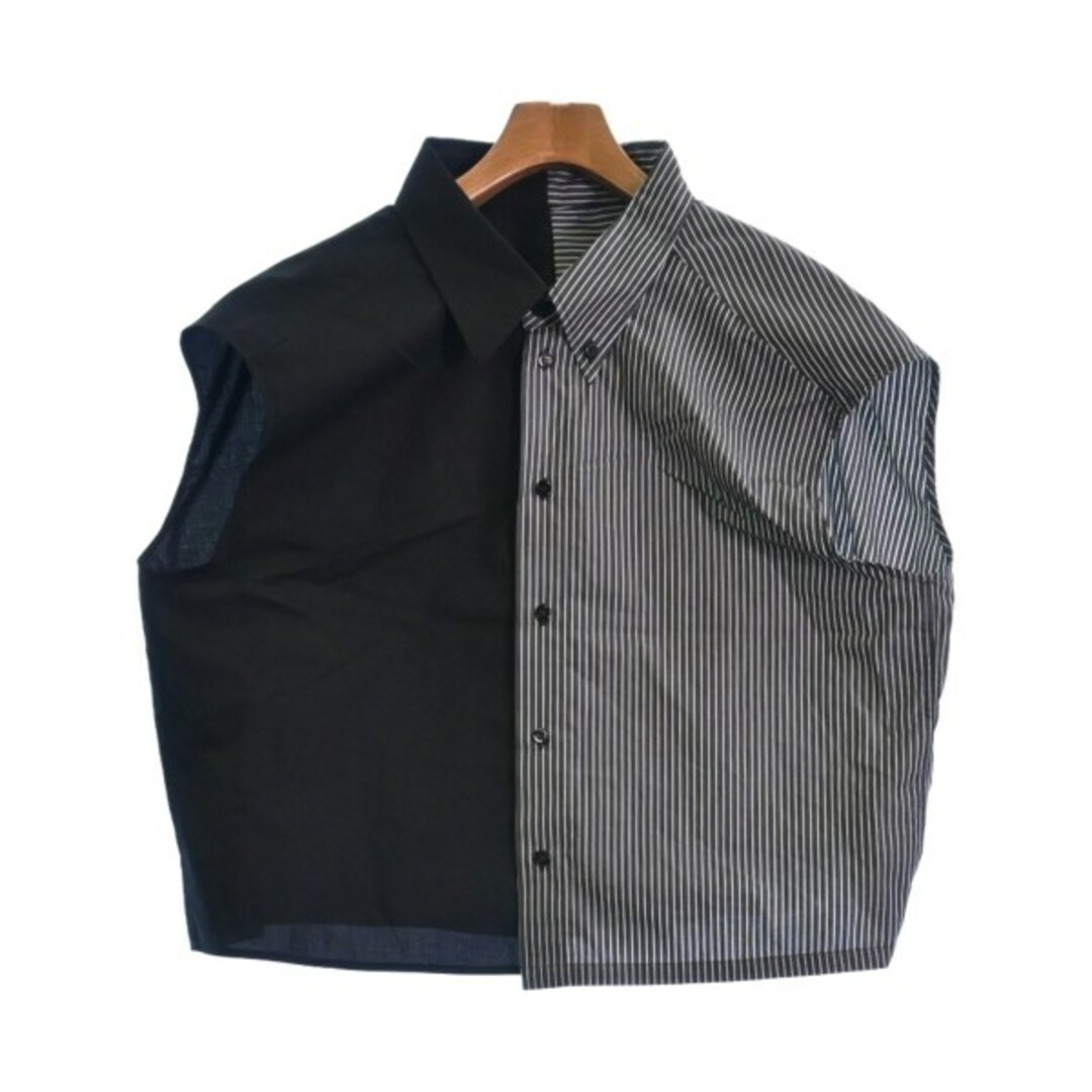 MM6 エムエムシックス カジュアルシャツ 36(XS位) 黒xグレー 【古着】【中古】 | フリマアプリ ラクマ