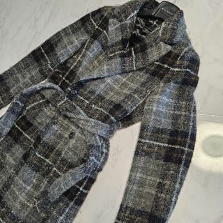 ZARA - 極美品 ZARA MAN アルパカ モヘア 混 ロング コート STUDIOの