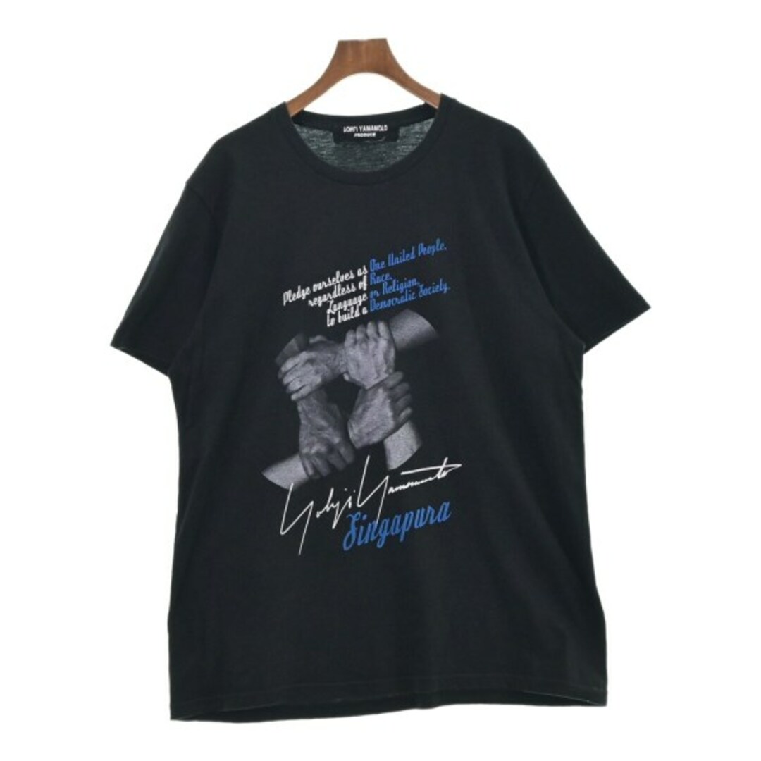 Yohji Yamamoto(ヨウジヤマモト)のYOHJI YAMAMOTO Tシャツ・カットソー -(XXL位) 黒 【古着】【中古】 メンズのトップス(Tシャツ/カットソー(半袖/袖なし))の商品写真