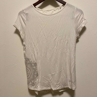デシグアル(DESIGUAL)のdesigual デシグアル 半袖 Tシャツ トップス 白 Sサイズ(Tシャツ(半袖/袖なし))