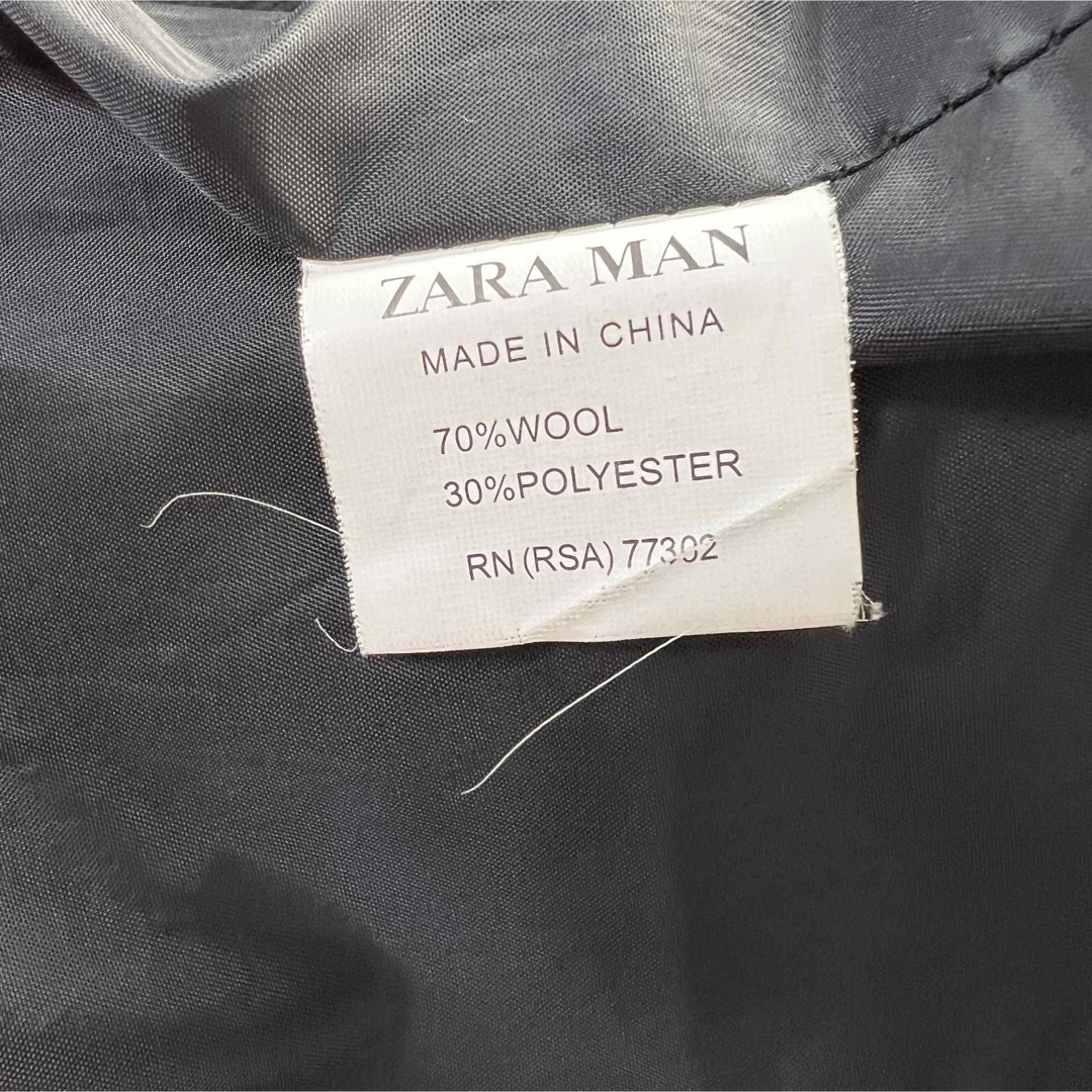 ZARA(ザラ)の人気✨ ZARA ザラマン ウール ショート丈 コートブラック メンズ  M メンズのジャケット/アウター(チェスターコート)の商品写真