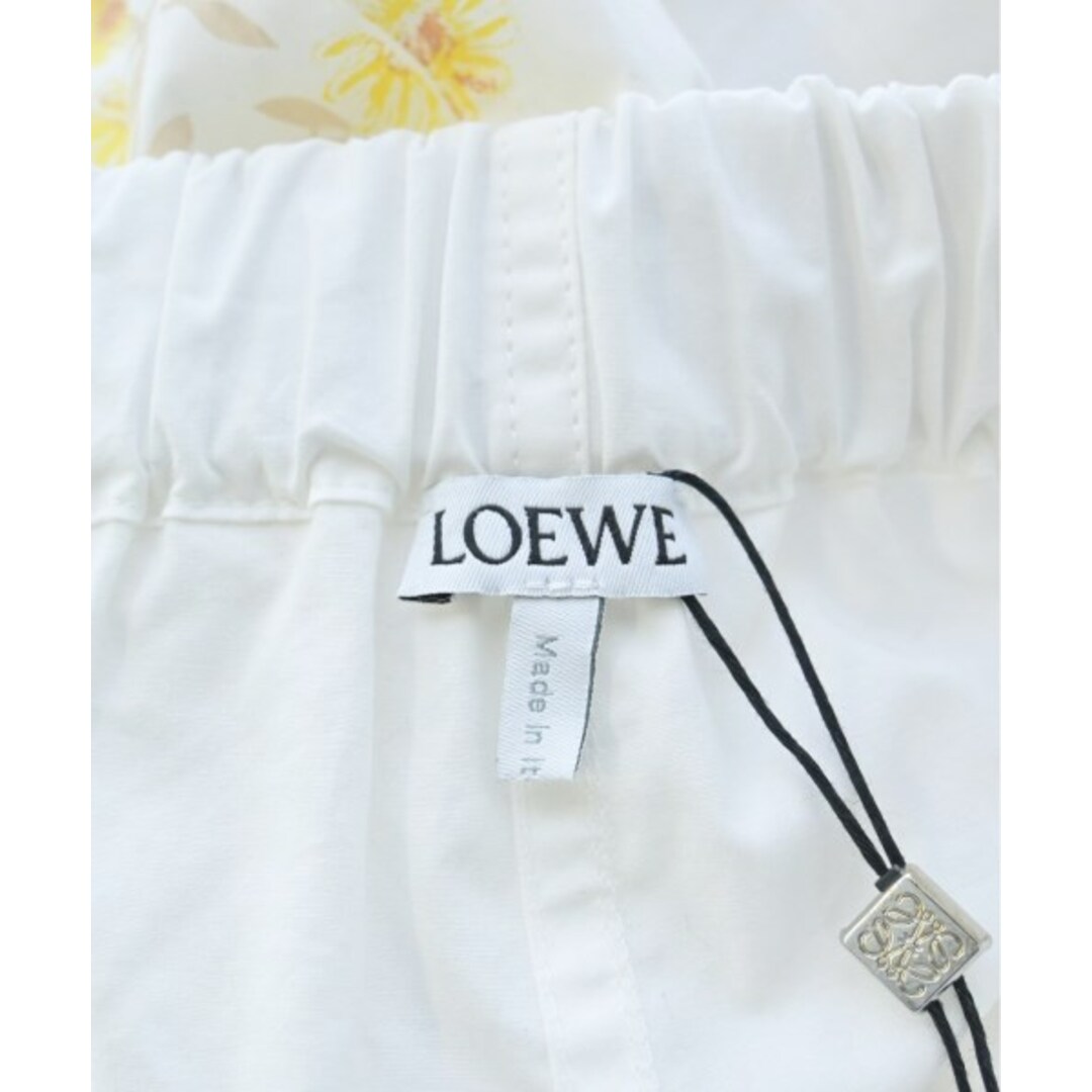 ボタン柄LOEWE ロエベ パンツ（その他） 40(M位) 白x黄xベージュ等(花柄)