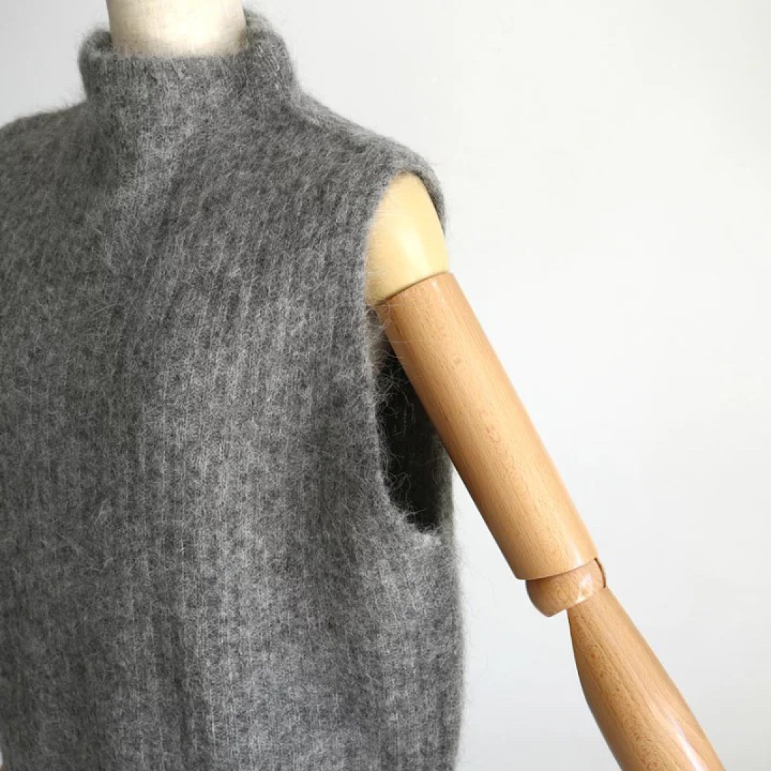 新品 ICHI Antiquites イチアンティークス アルパカシャギーベスト-
