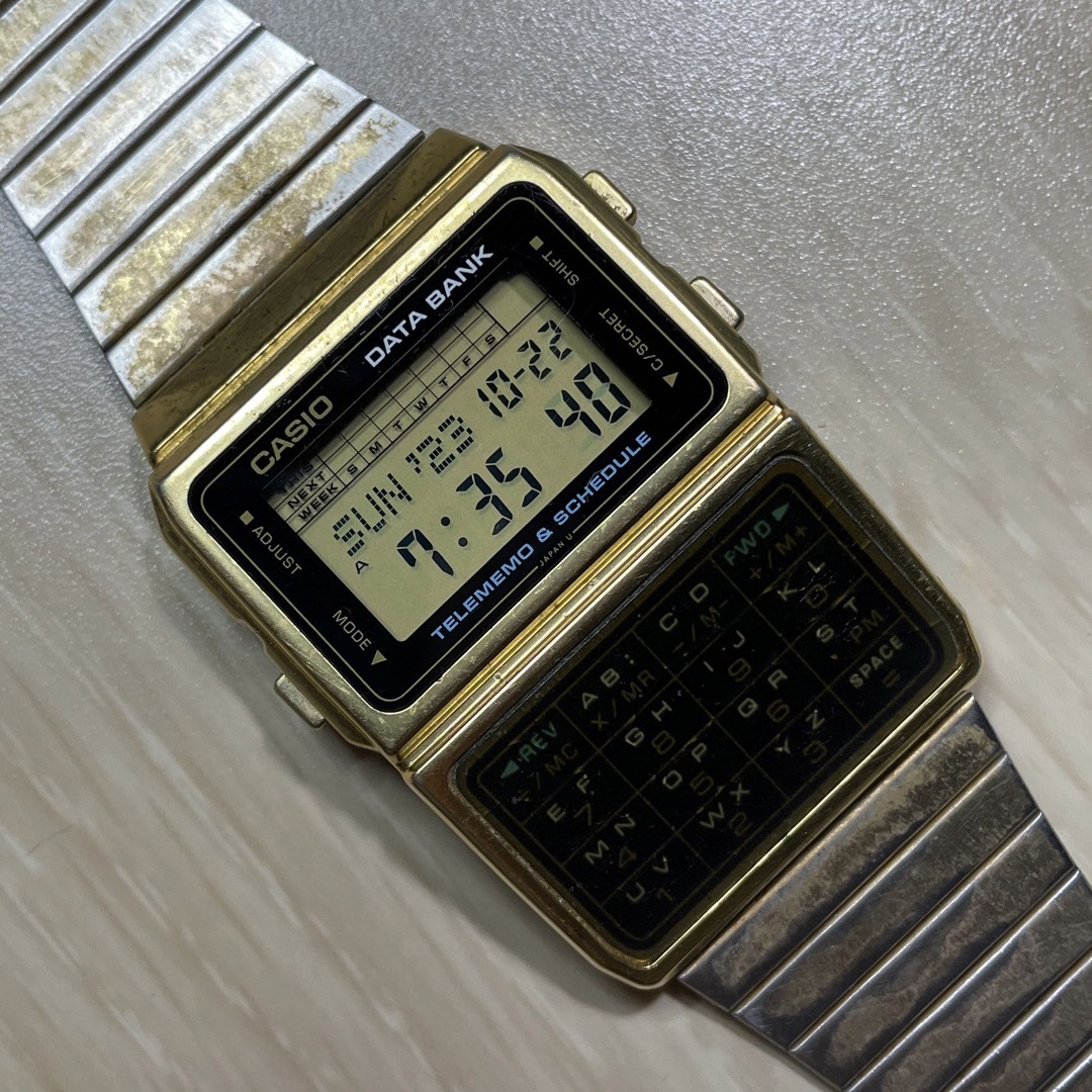 CASIO DATA BANK GOLD 腕時計