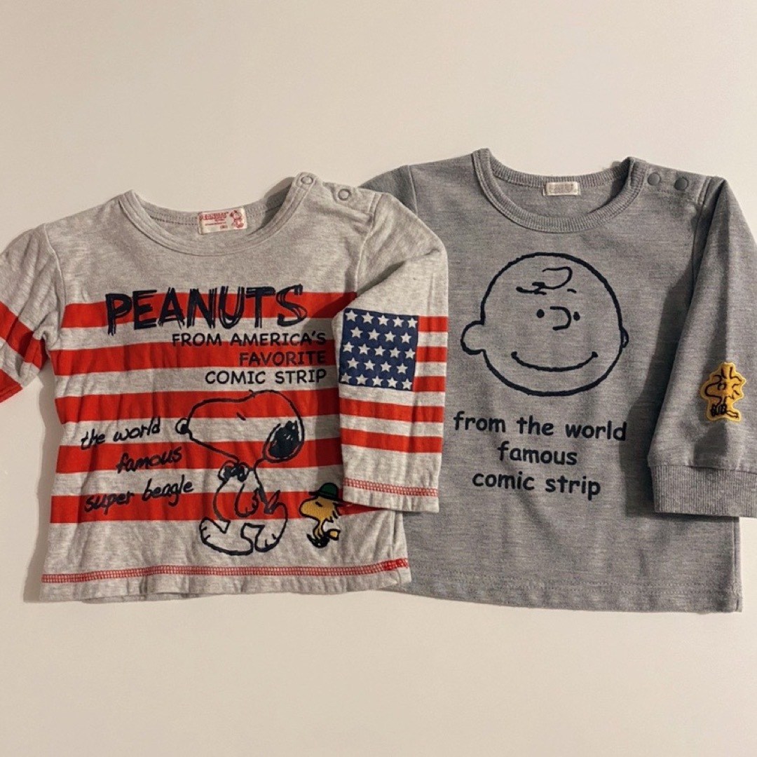 Lee(リー)の専用　Lee × PEANUTS  スヌーピー  トレーナー　90 他セット売り キッズ/ベビー/マタニティのキッズ服男の子用(90cm~)(Tシャツ/カットソー)の商品写真