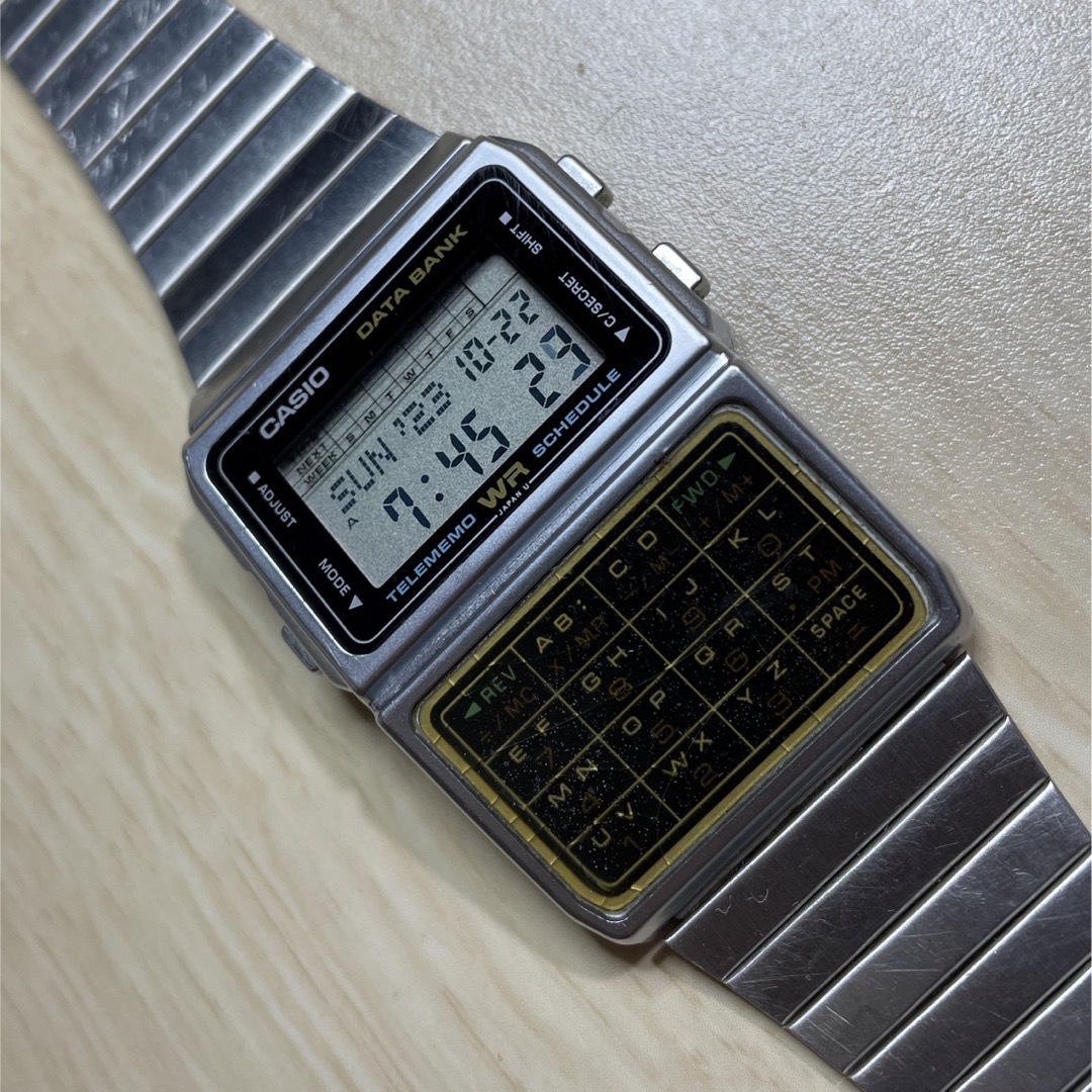 CASIO DATA BANK SILVER 腕時計