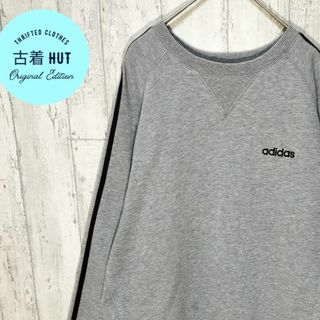 【XL】adidasアディダス スウェット スリーライン ワンポイントロゴ