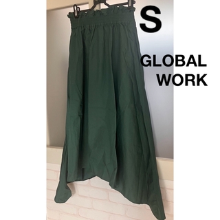 グローバルワーク(GLOBAL WORK)の【GLOBAL WORK】グリーン　変形スカート(ロングスカート)