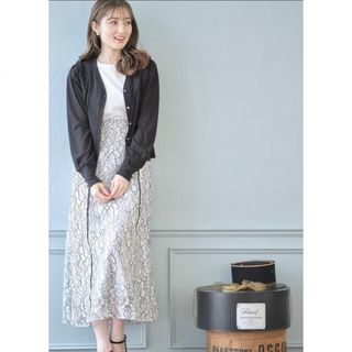 トッコクローゼット(TOCCO closet)のハイウエストレースジャンパースカート(ロングワンピース/マキシワンピース)