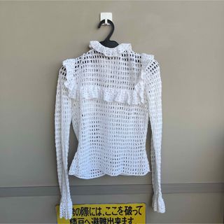 kiaris vintage購入のヴィンテージフリルニットシャツ