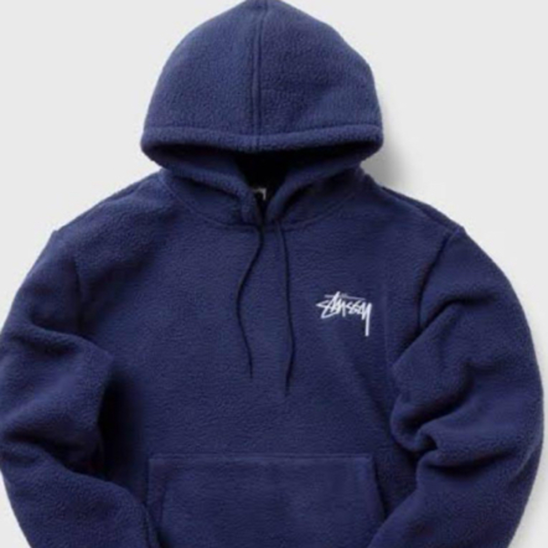 STUSSY(ステューシー)のStussy ネービーフリース パーカー Mサイズ　人気カラー メンズのトップス(パーカー)の商品写真