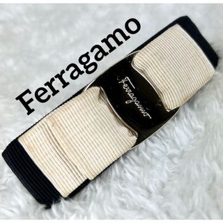 サルヴァトーレフェラガモ(Salvatore Ferragamo)のフェラガモ　Ferragamo ヴァラ　バレッタ　ツートンカラー(バレッタ/ヘアクリップ)