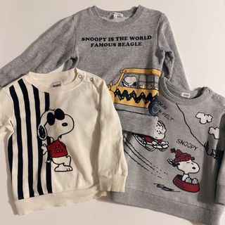 ブランシェス(Branshes)のPEANUTS スヌーピー  トレーナー　3枚セット　(Tシャツ/カットソー)