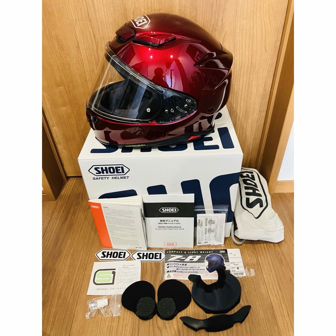 SHOEI - 新品同様 極美品 SHOEI Z-8 Mサイズ ワインレッド 外箱、付属