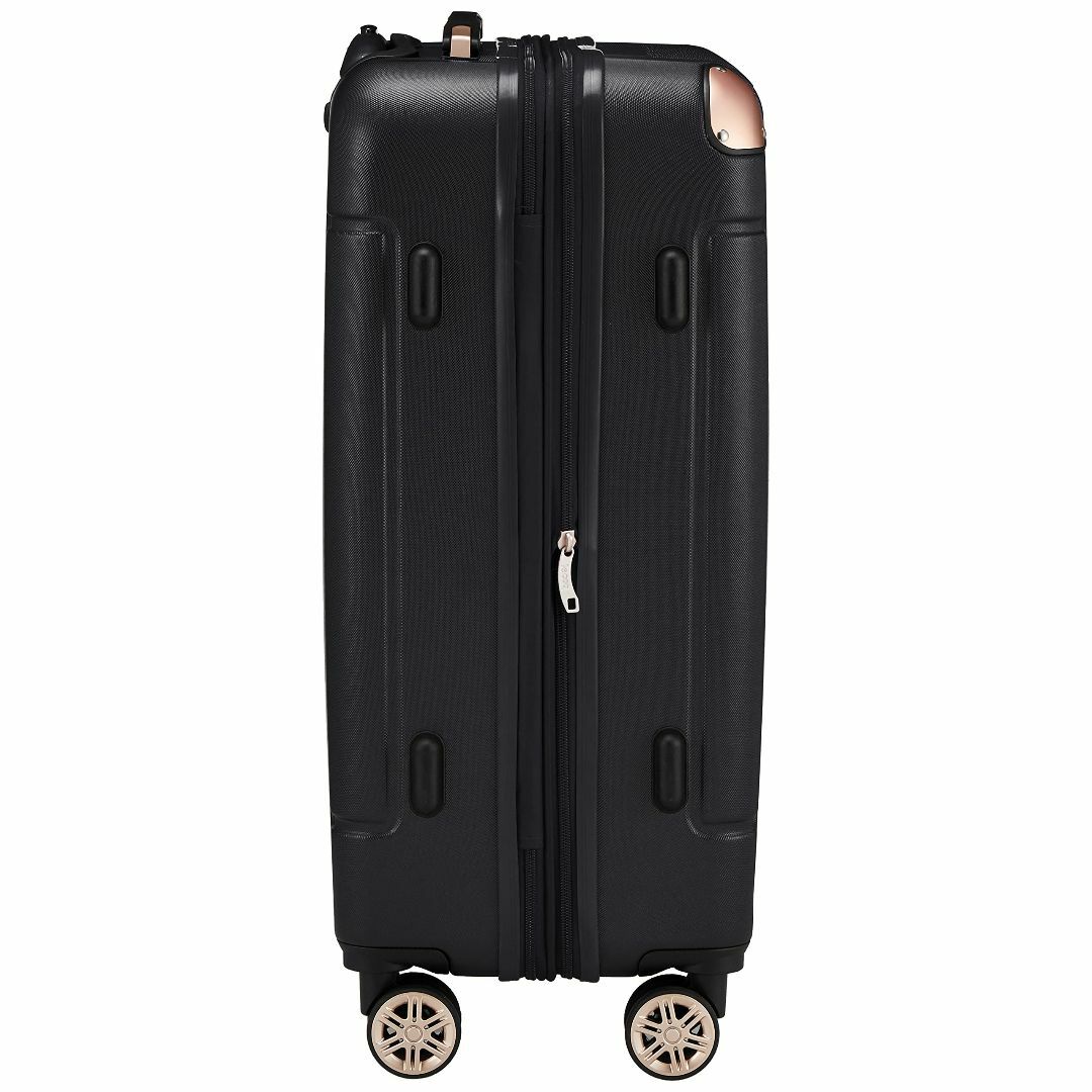 【色: ブラック】[ルコックスポルティフ] スーツケース ハード シボ加工 拡張