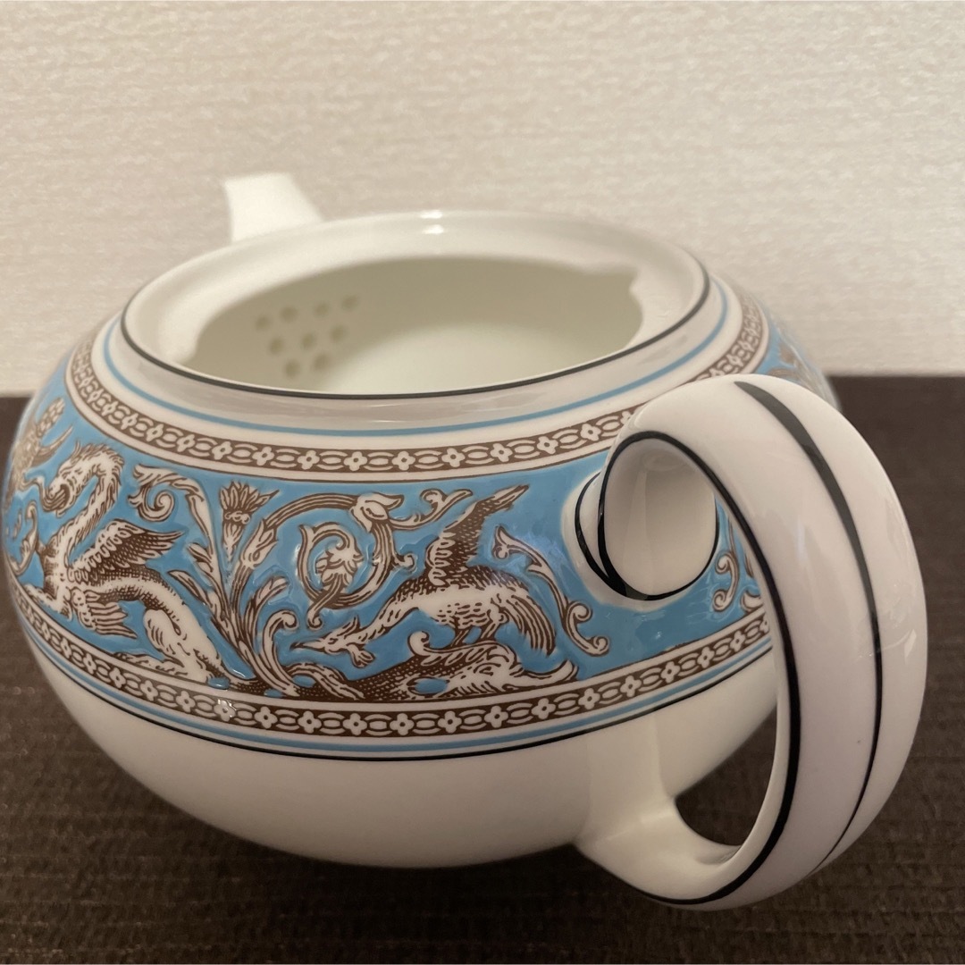 WEDGWOOD - ウェッジウッド フロレンティーン ターコイズ ティーポット