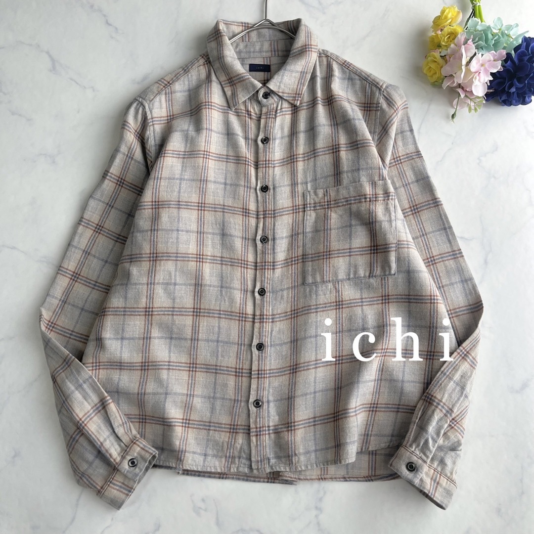 ichi ウール混 チェックシャツ 羽織 | フリマアプリ ラクマ