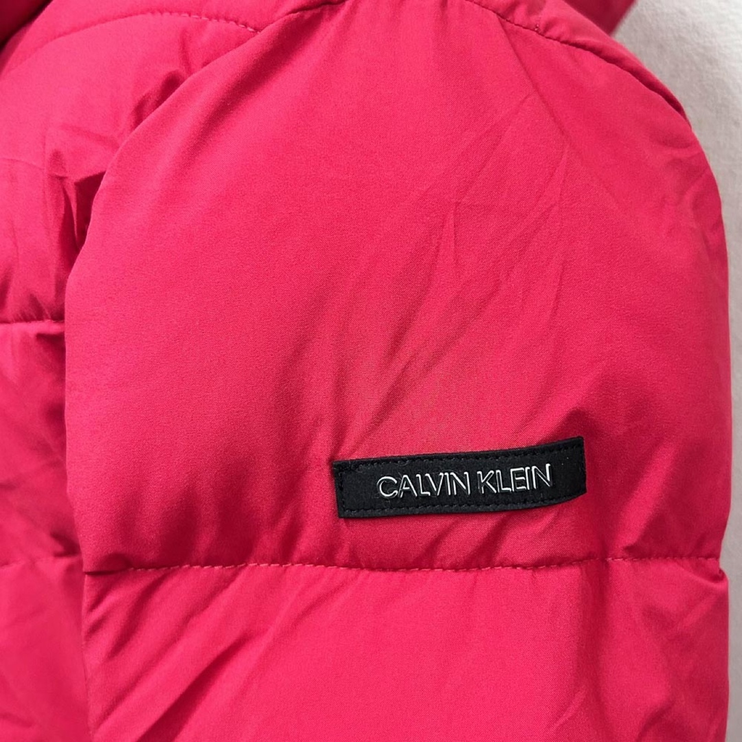 新品 CALVIN KLEIN 中綿メンズ ダウンジャケット レッド Lサイズ