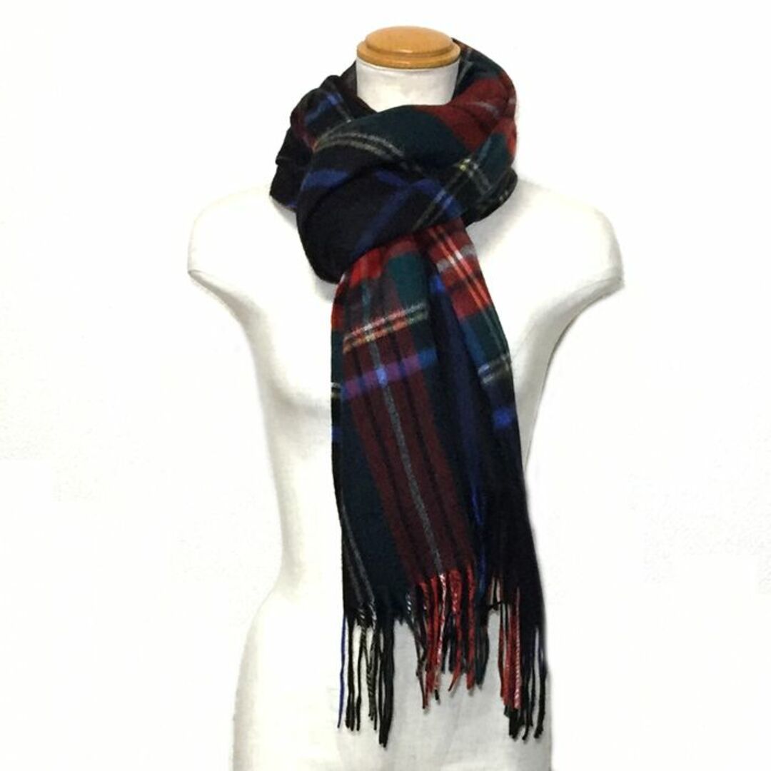 70㎝幅 100% カシミヤ超大判ストール 200cm GY/PK 新品-