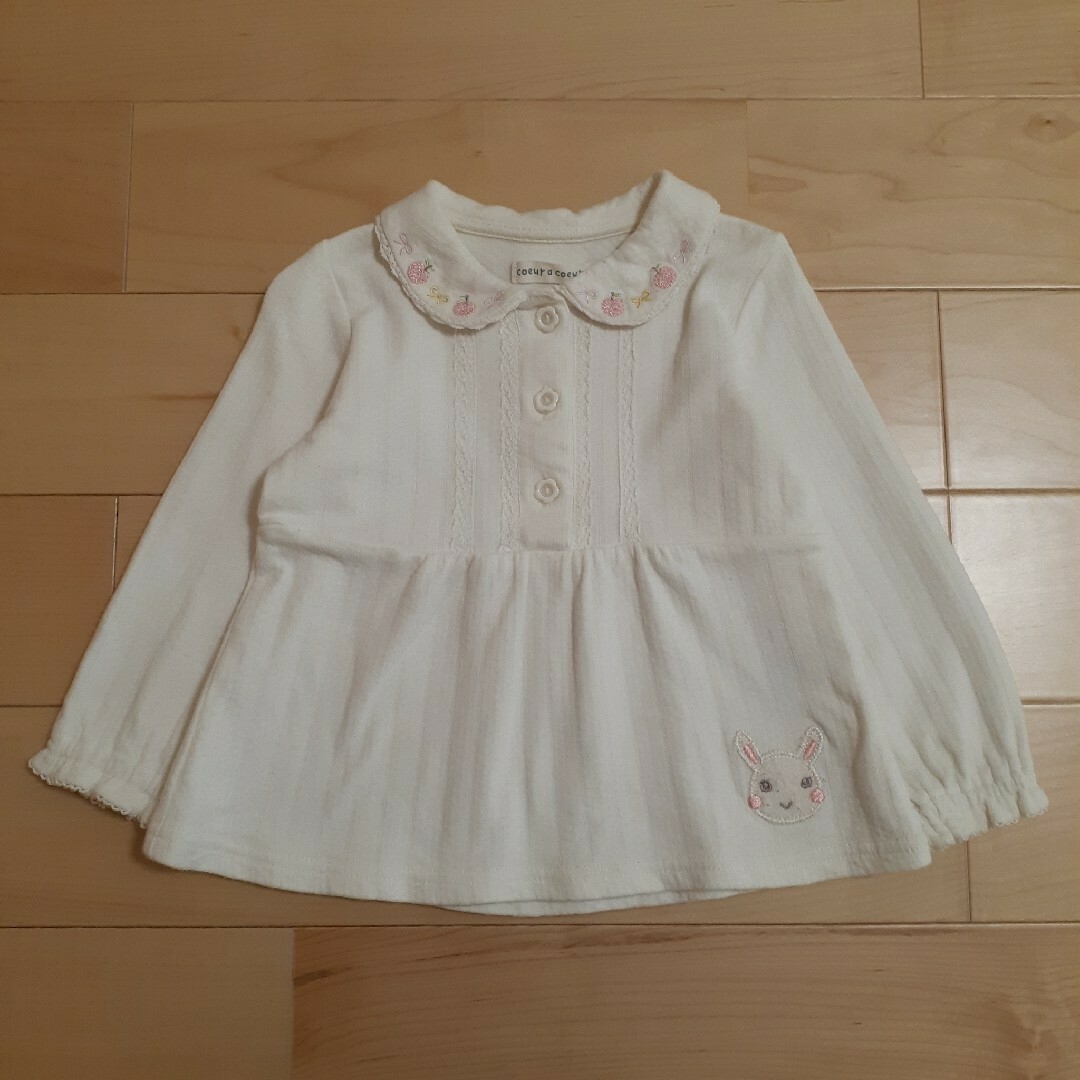 coeur a coeur(クーラクール)のキムラタン coeur a coeur クーラクール ブラウス トップス 80 キッズ/ベビー/マタニティのベビー服(~85cm)(シャツ/カットソー)の商品写真