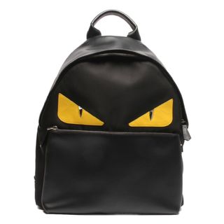 FENDI フェンディ ポリアミド レザー ズッカ柄 2WAY リュックサック ハンドバッグ - ブラック by