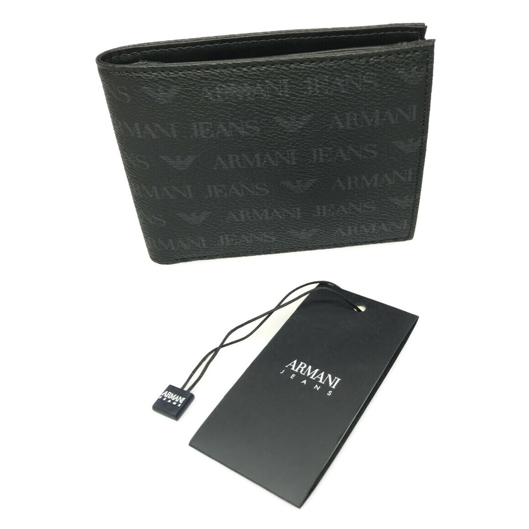ARMANI JEANS - 美品 アルマーニジーンズ 二つ折り財布 ロゴ柄 メンズ