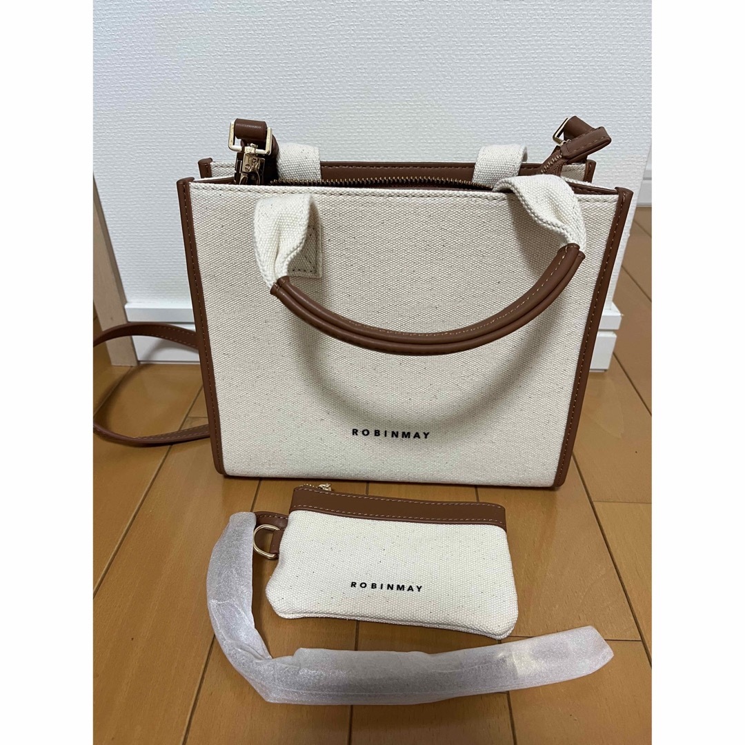 【未使用】ROBINMAY キャンバス ブラウン ショルダーバッグ トートバッグ