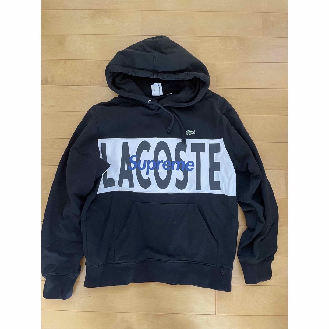 L Supreme LACOSTE Hooded Sweatshirt navy