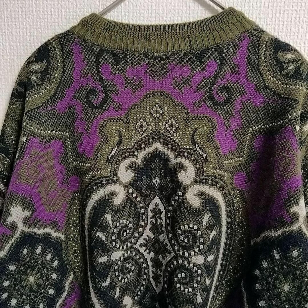 総柄ニット 総柄セーター デザインニット デザインセーター 個性的 7