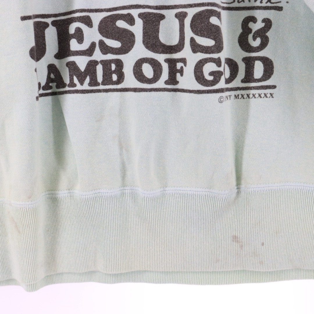 SAINT MICHAEL セントマイケル 23AW JESUS CREW NECK SWEAT SM-A23-0000-024 プリント クルーネックスウェットシャツ トレーナー ブルー