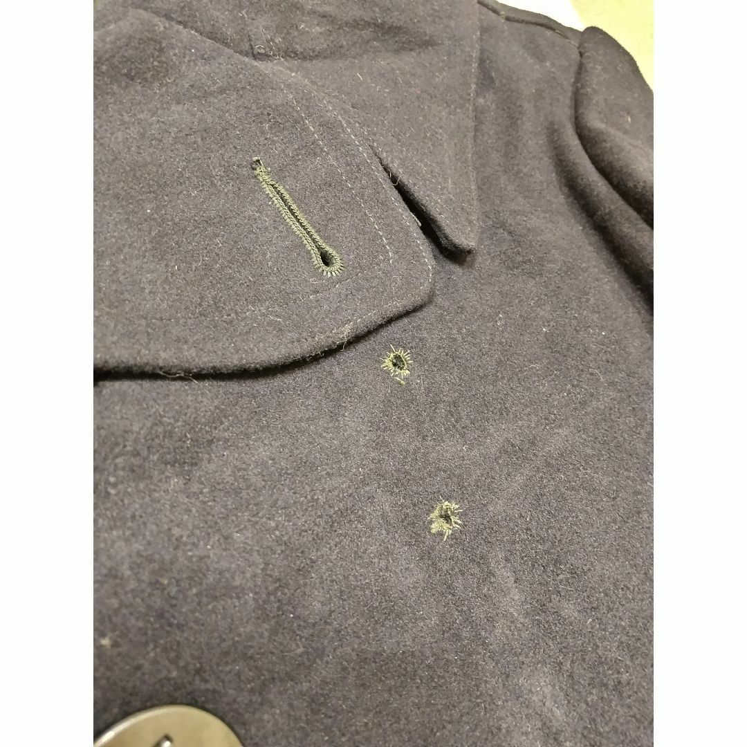 1947z【秋冬コーデ】VERRAZANO US古着 ピーコート ブラック メンズのジャケット/アウター(ピーコート)の商品写真