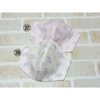 子供用☆ハンドメイドマスク　ユニコーン　チェック(外出用品)