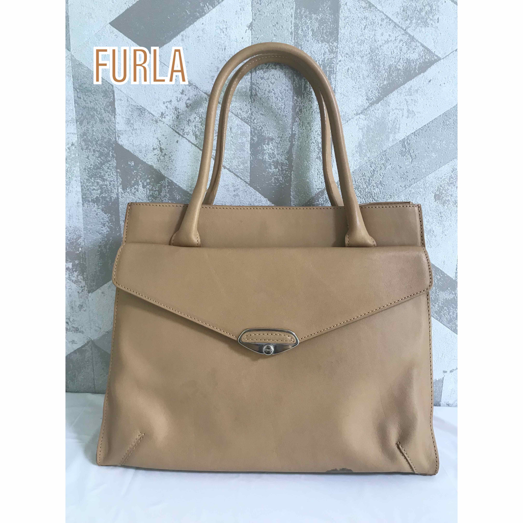 FURLA フルラ レザー ハンドバッグ トートバッグ ショルダー 肩掛け